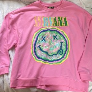 embroidered NIRVANA band crewneck